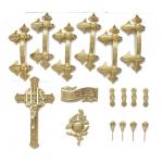 Reliability Casket Hardware Kit Size 35 * 7.5cm H9001-B With Handle / Screw for sale