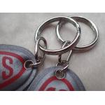 Custom Silver Reflective Screen Printed Keyring Chain For Promotion Gift