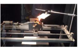 China Material Burning Horizontal Flammability Tester , 220v Needle Flame Test Apparatus supplier