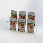 Metal Counter Top Literature Display Rack Folded Wire Holder For Brochures for sale