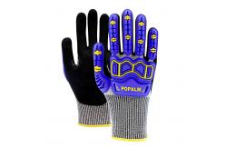 China Durable 13 Gauge Impact Nitrile Gloves , TPR Construction Cut Resistant Gloves supplier