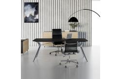 China Black Luxury Executive Office Desks OEM Wooden Thickness 25mm supplier