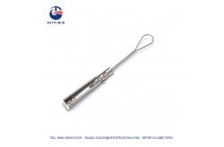 China SS201 FTTH 200N Fiber Drop Wire Clamp , Stainless Steel Wire Rope Loop Clamps supplier