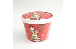 China Recycled Ice Cream Paper Bucket With Lid 64oz Single Wall Custom Printed supplier