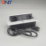 Silver Flush Mount Multimedia Desk Hidden Socket for sale