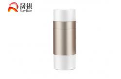 China Empty AS 50g PET Bottle Container Round Deodorant Bottle With Sponge Brush supplier