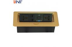 China Desktop Pop Up Socket / Flip Up Outlet With Oval Pop Up Button supplier
