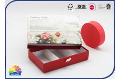 China 157gsm Die Cut Window Glitter Powder Drawer Paper Box With White Ribbon supplier