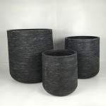 Durable Blue Fiber Clay Round Flower Planter with Drainage