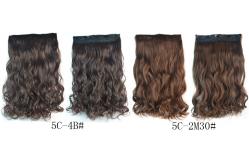 China 16 Inch Curling Synthetic Hair Extensions Clip In Tangle Free For Lady supplier