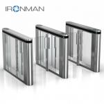 Glass Security Turnstiles , Airport Swing Gate Turnstile With Alarm Function for sale