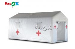 China Air Inflatable Tent 6x3x3mH White Pvc Inflatable Hospital Tent For Isolation supplier