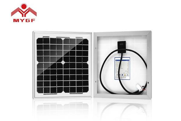 Exterior 10 Watt Monocrystalline Solar Panel With Aluminum Frame Stable
