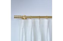 China Rose Gold Coloured 25/28 mm Curtain Rod Set Pole Iron Curtain Tube Wholesale Curtain Rod supplier