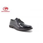 Shineable Breathable Police Leather Shoes With Action Leather / Microfiber Upper for sale