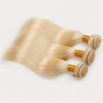 Single Drawn Human Hair Weave Color 613 Blonde Weft Hair Extensions 12-26 Inch for sale