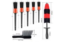 China 13pcs Long Rim Car Cleaning Brush Set Microfibre with PP Plastic Handle supplier