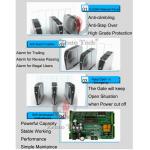 316SS Automatic Sliding Turnstile Flap Barrier Gate Entrance Bidirectional