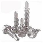 SUS304 Stainless Steel Hex Flange Head Drilling Screw DIN7504K DIN7504K Hex Washer Self Drilling Screw for sale