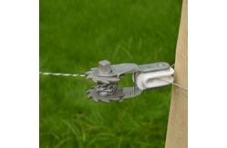 China Aluminum Electric Fence Strainers Insulated Ratchet Strainer With Metal Spring Clips supplier