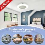 Smart App Control 20 Inch Flush Mount LED Ceiling Fan For Bedroom