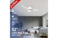 China Low Ceiling 52 Inch LED Ceiling Fan with Smooth Operation and Flush Design supplier