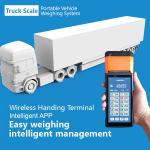 Portable Mobile Truck Scale 6000kg Axle Weigh Aluminium LED Display for sale
