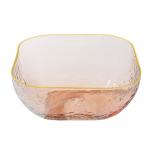 Transparent Square Phnom Penh Pink Glass Tableware for sale
