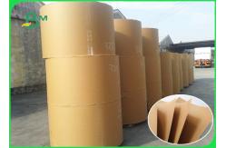 China 170gsm 450gsm FSC Certification Recycled Pulp Brown Kraft Paper For Packing supplier