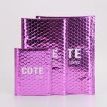 Customized Hot Pink Metallic Bubble Mailer For Cosmetic Packaging for sale