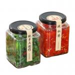 Square Glass Jam Jar For Jelly Storage Leak Proof Plastisol Lined Lids Multi Volume for sale