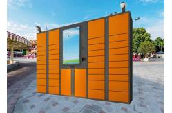 China LCD Touch Screen Electric Parcel Delivery Lockers Package Post Locker With Advertising Function supplier