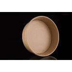 Custom Lunch Brown Kraft Paper Bowls Disposable 16 Ounce Double PE Coating for sale