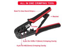 China Red Multipurpose Ethernet Wire Crimper Cutter Ergonomic Design supplier