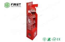 China Customized Printed Logo Folding Promotion Cardboard Floor Display Stands For Bottles supplier