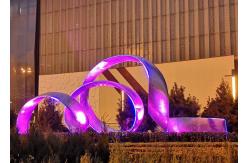 China OEM Outdoor Light Ribbon Stainless Steel Abstract Sculpture supplier