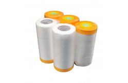 China General Purpose Use Waterproof Pre Taped Masking Transparent Film supplier