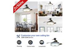 China Ultra Quiet Music Invisible Ceiling Fan Chandelier Remote Control supplier