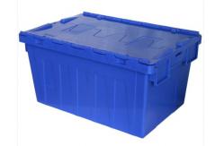 China Stackable Plastic Attached Lid Containers Anti Skid Bottom supplier