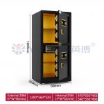 Patented Double Rows Bolts Home Safe Box Double Door Dual Alarm