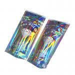 Zipper Top 7g Holographic Stand Up Pouch Heat Seal Closure for sale
