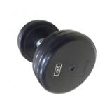 Logo Available Gym Fitness Dumbbell / Round Rubber Dumbbells For Gym Exercises for sale
