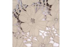 China OKEO-TEX Guipure Lace Trim Polyester Milk Fiber Embroidery Lace Trim supplier