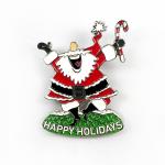 2D / 3D Santa Pin Badge With Safety Pin For Christmas Half Marathon for sale