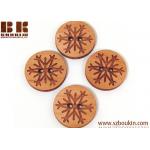 Snowflake Wooden Buttons - Engraved Laser Cut Wood Buttons beautiful snowflake design for sale