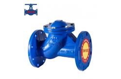 China Ductile Iron Rubber Wrapped Ball Slide Check Valve For Sewage Pipeline supplier