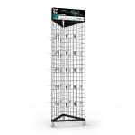 Triangle Mobile Display Stand Gridwall Display Rack With Wheels