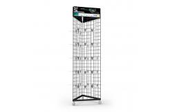 China Triangle Mobile Display Stand Gridwall Display Rack With Wheels supplier
