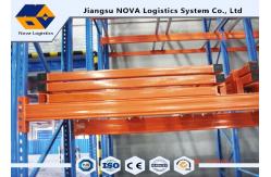 China Q235 Steel Push Back Racking Powder Coating , Frozen Warehouse Pallet Storage Racks supplier