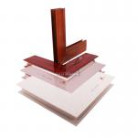 AA10 Extruded Aluminum Sliding Door Frame Wood Grain Color for sale